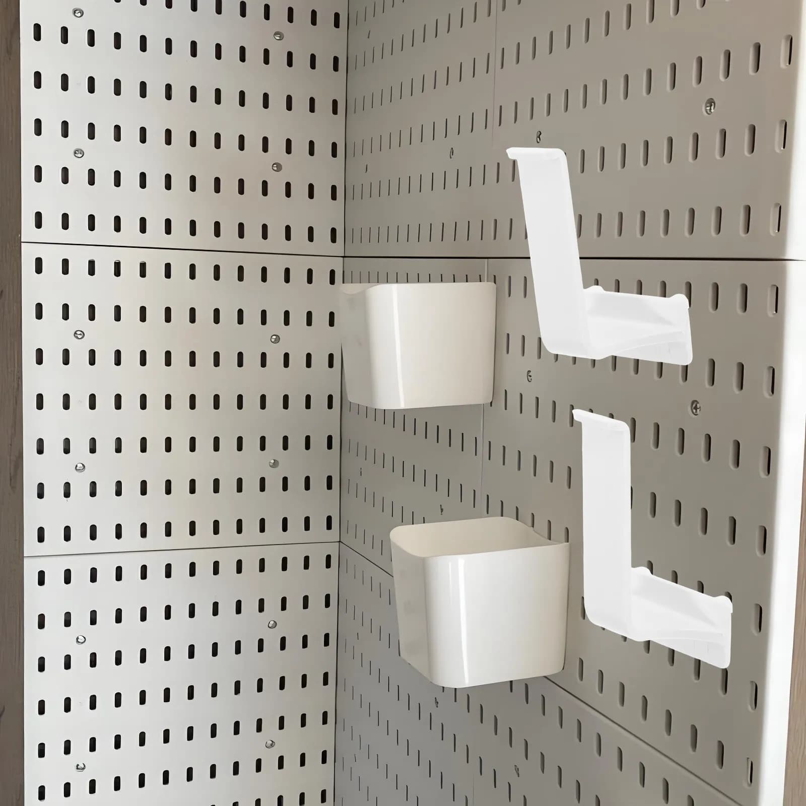 2Pcs Pegboard Hooks Multi Purpose Wall Mount Storage Hangers for Gaming Room Office Bathroom Cups Tools