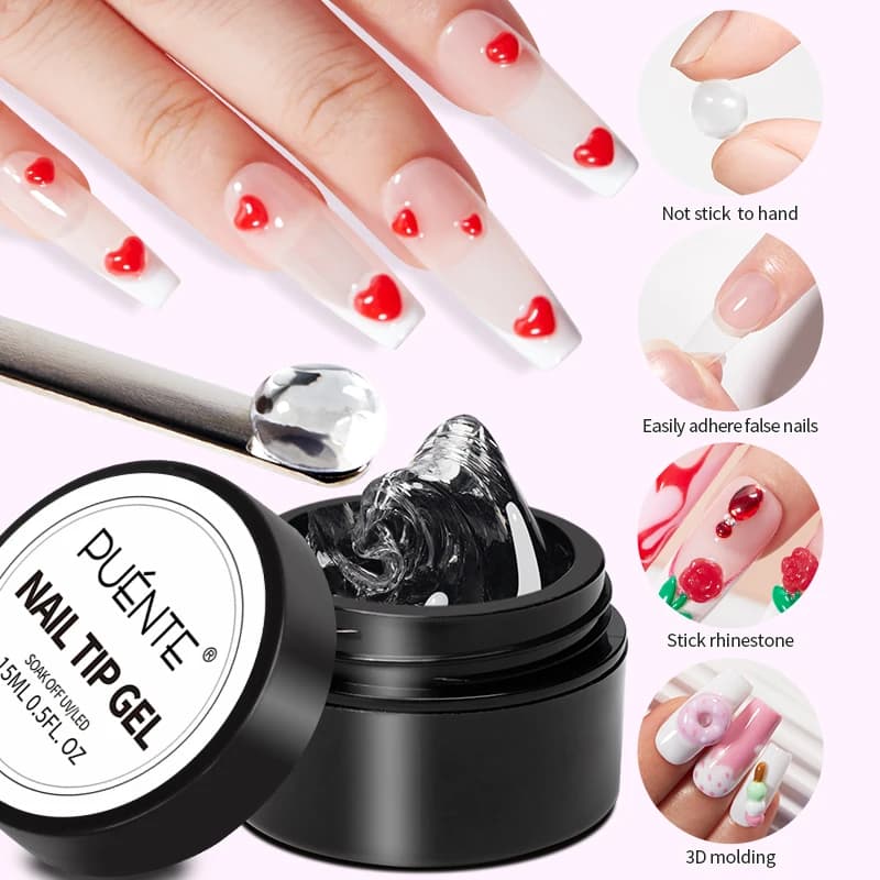 Gel solido per punta delle unghie per estendere rapidamente le unghie Smalto gel con funzione da 15 ml Trasparente Modellazione 3D Intagliare il gel Soak Off Smalto gel per unghie UV