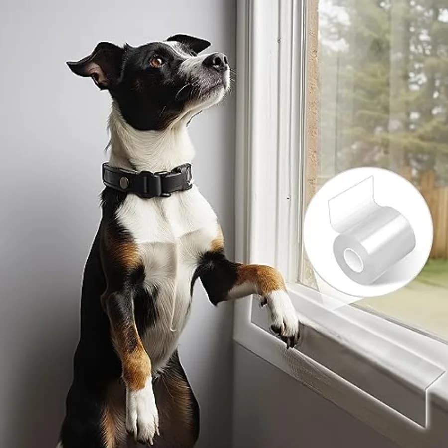 Door Protector from Dog Scratching, Window Sill Protector, Clear Sided Shield Protection Barrier Anti Cat, Dog Scratching, Slob
