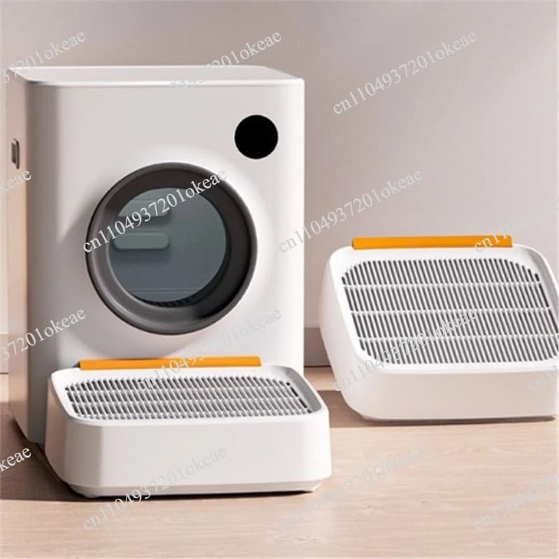 Fully automatic cat litter box, falling pedal control box, high-density sand control pad to collect falling