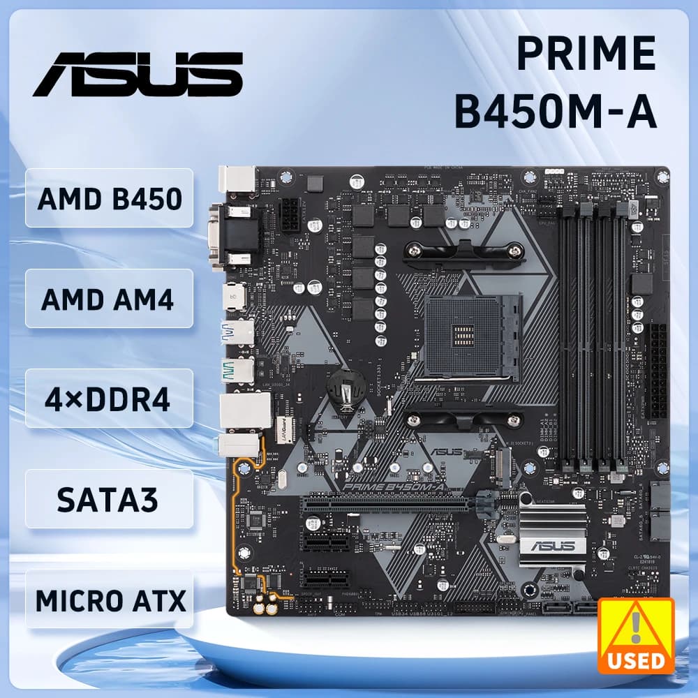 B450 B450M Scheda Madre Asus PRIME B450M-A Scheda Madre AM4 Per Ryzen 5 5600G 3400G 1700 5700 cpus DDR4 128GB USB3.1M.2 Micro ATX