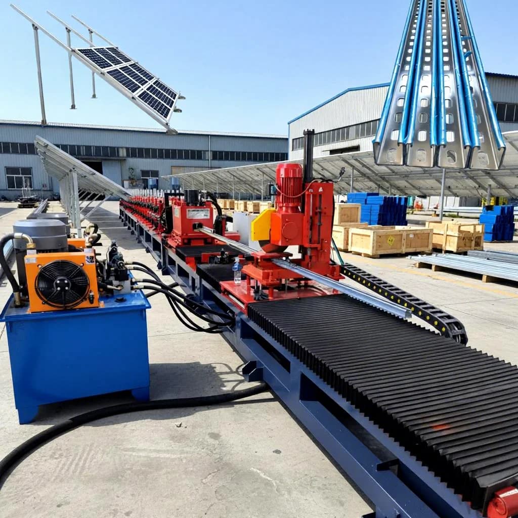 Macchina per la Formatura a Rulli di Supporti per Pannelli Solari Completamente Automatica ad Alta Precisione, Staffa Fotovoltaica, Cuscinetto Motore, Ingranaggio