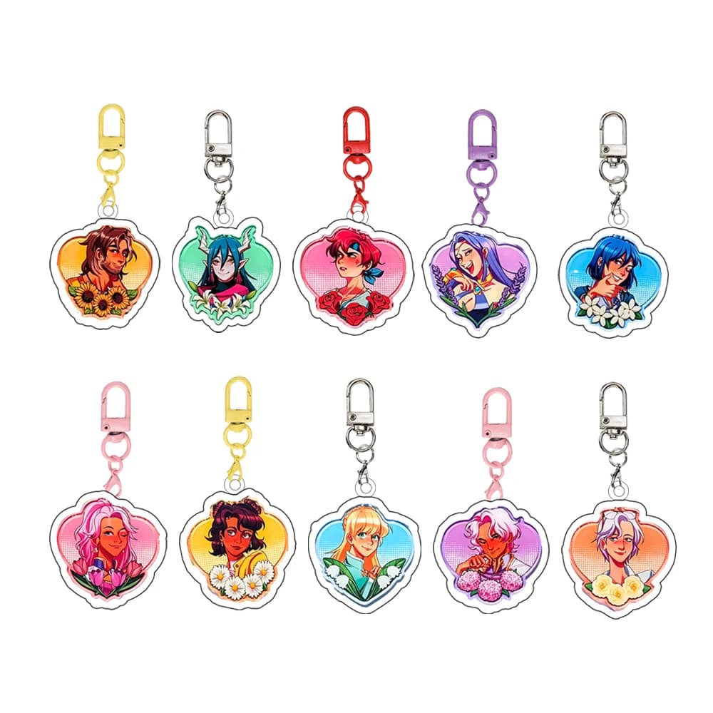 for Fields of Mistria Game Balor Celine Valen Eiland Ryis Hayden Acrylic Keychain Ornament Backpack Accessories Festival Gift