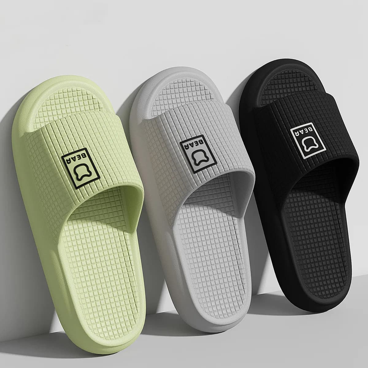 Women Summer Slippers Shower Shoes Couples Home Bathroom Non-Slip Comfortable Slides Beach Sandals Men Flip-Flops Hotel Flats