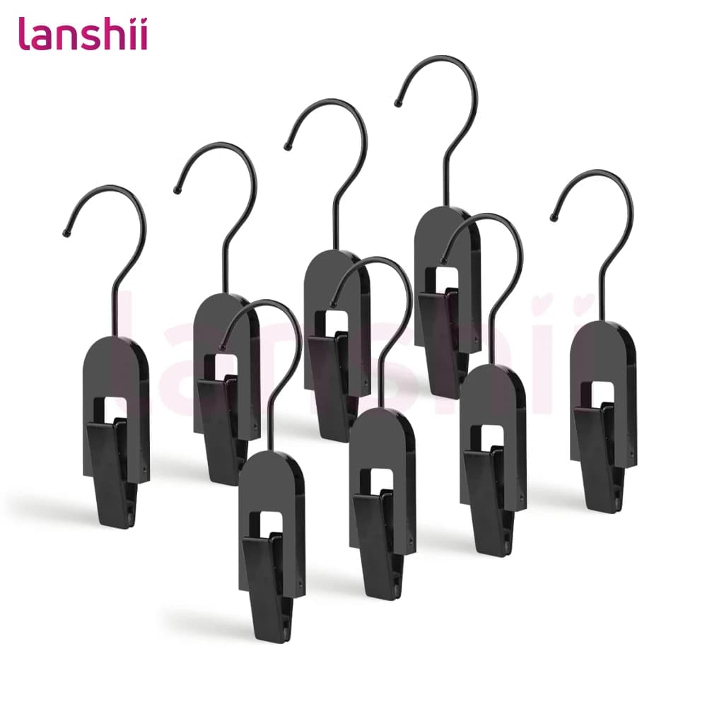 Lanshii 10 Pezzi Clip Resistenti per Appendere – Clip Riutilizzabili per Vestiti, Asciugamani, Cappelli e Accessori, Uso Domestico e da Viaggio