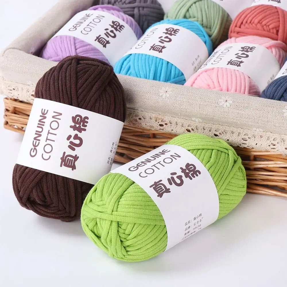 Filato di cotone funzionale per uncinetto e cucito, per borse, coperte, palline di filato per vestiti, per cuscini, accessori fai da te per lavori a maglia.