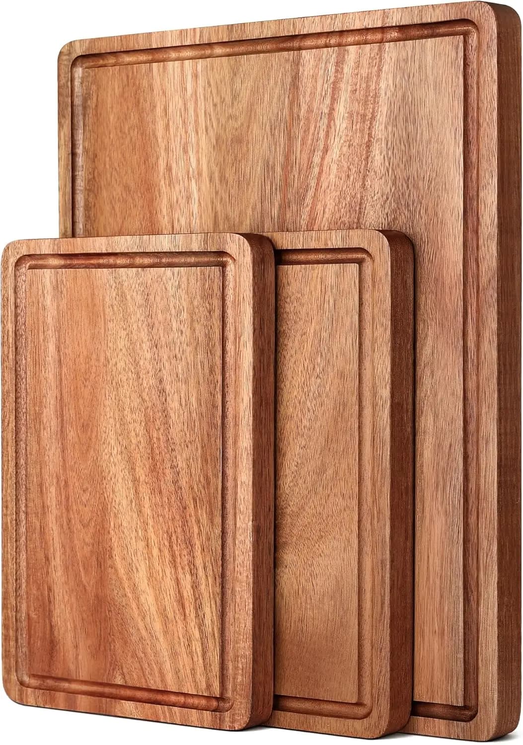 Wood Taglieri Set with Succhi and Cooking Manici per Cucina, Set of 3 Pieces for Salumi, Cheeses, Fruit and Vegetables