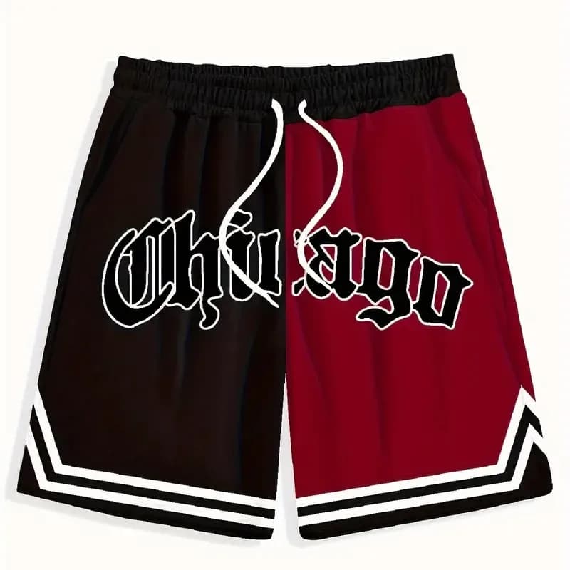 Pantaloncini Chicago da uomo estivi Pantaloncini sportivi con lettera di moda Ragazzi Ragazze Pantaloncini da spiaggia casual Pantaloni corti da allenamento per moda per adulti Moto
