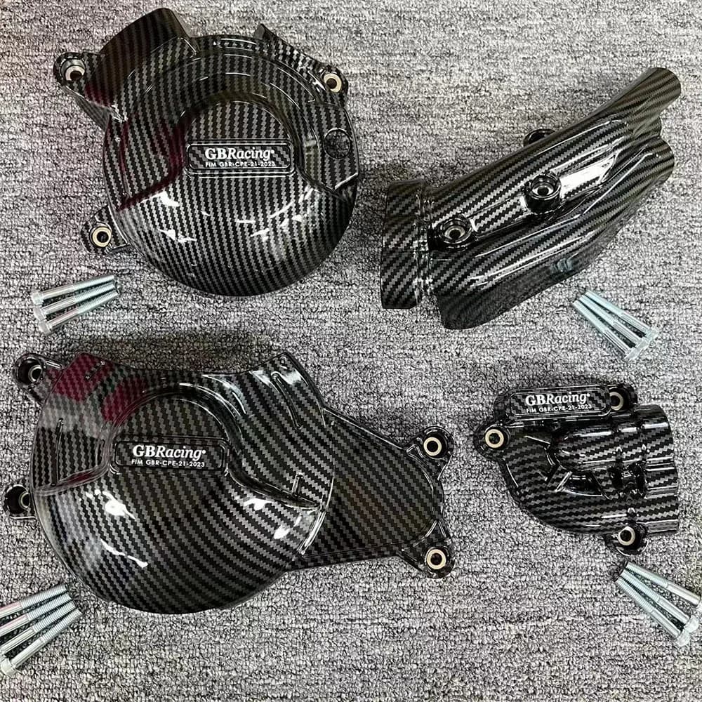 Protezione motore moto Texture in fibra di carbonio per YAMAHA MT-07, MT-07 AMT 2025 Copertura motore Set coperture protettive moto