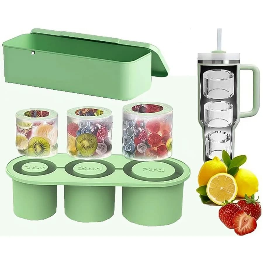Vassoio per cubetti di ghiaccio per tazza St 30-40oz Stampo per ghiaccio St Stampo per cubetti di ghiaccio Vassoio per cubetti di ghiaccio con coperchio Vassoi per cubetti di ghiaccio per cocktail refrigeranti Fre Dri