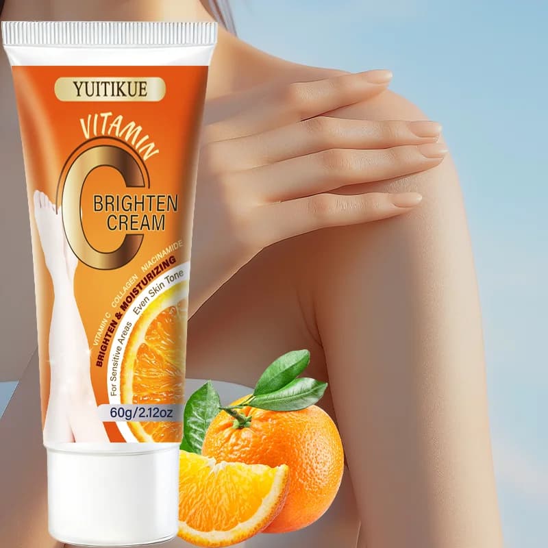 YUITIKUE Crema Illuminante alla Vitamina C, 60g Idratante con Niacinamide e Collagene per un Tono della Pelle Uniforme