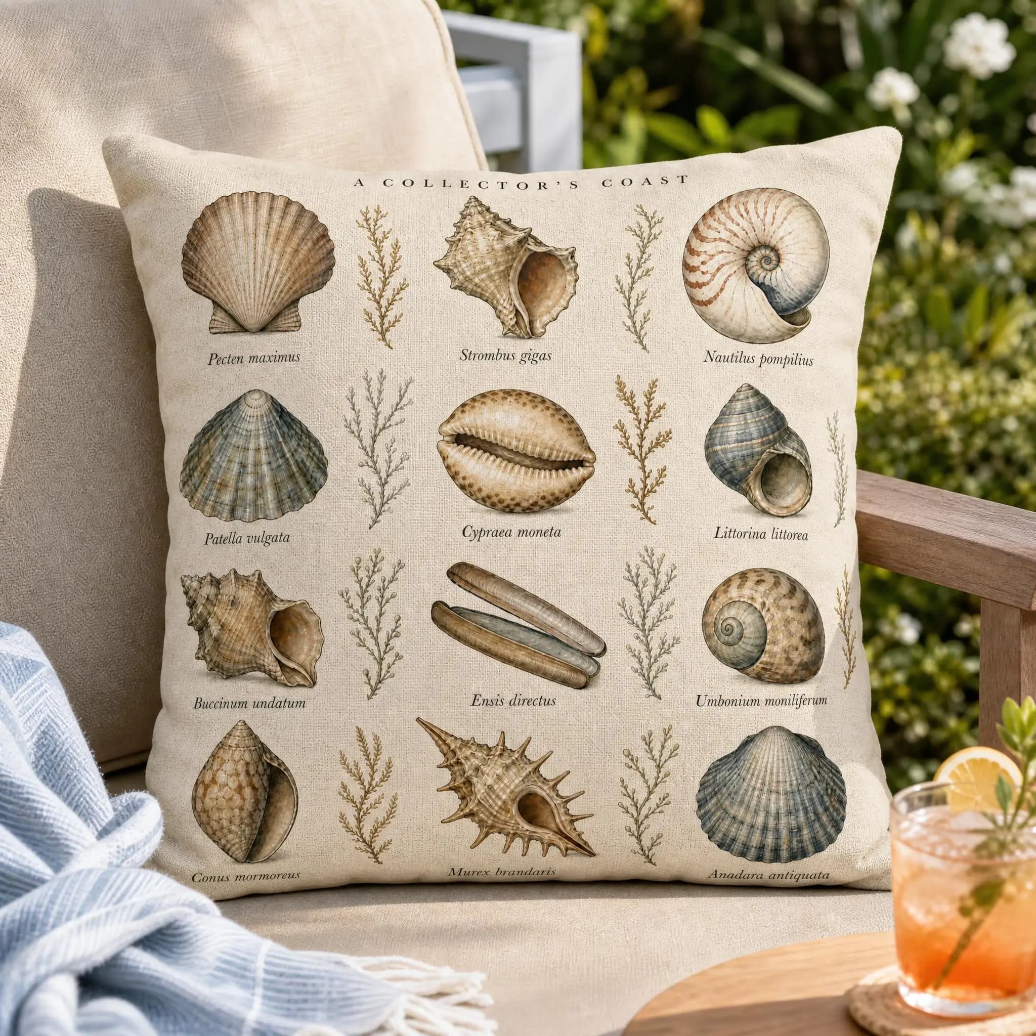 Coastal Grandmother Wind Pillow Cover, Suitable For Sofa Bedroom Decoration, Unique Holiday Gift