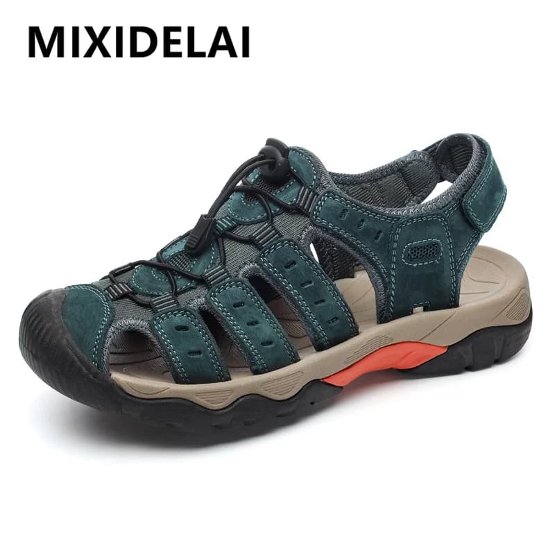 Nuovi sandali da uomo Sandali morbidi in vera pelle Scarpe da uomo di grandi dimensioni Scarpe estive da esterno Comfort Sandali da spiaggia Scarpe da uomo romane