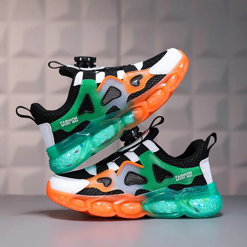Fashionable Kids Gymnastics Shoes Hot Sale Outdoor Running Shoes Breathable Mesh Summer ultra light and shock absorbent baby walking shoes