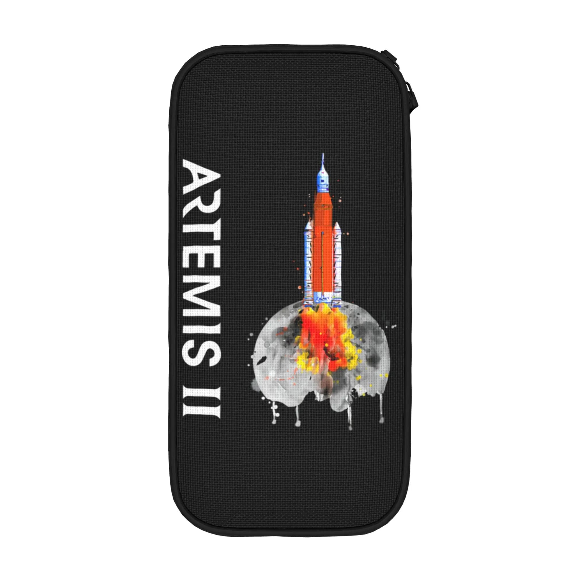 Artemis II SLS Rocket Launch Mission To The Moon And Beyond Pencil Case Pen Bags Student Big Students School Cosmetic Pencilcase