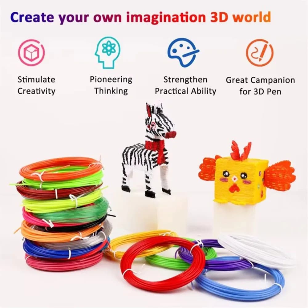 Color casual 10/20/30 Colors PLA/PCL 3D Printing Pen Consumables Colorful Odor Safety Plastic Filament Diameter 1.75 mm