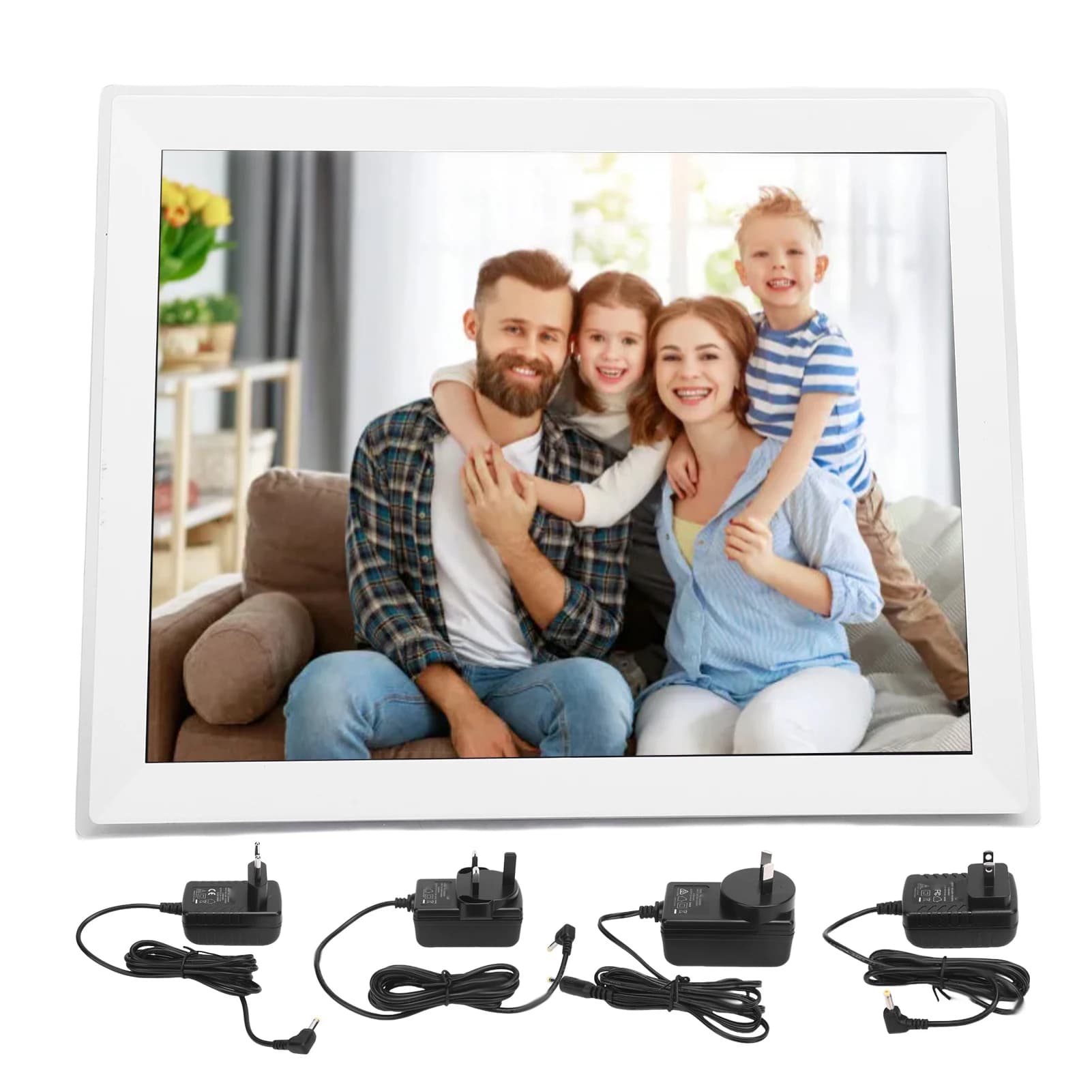 Cornice Digitale WiFi da Parete HD con Rotazione Automatica Cornice Fotografica Digitale da 15 Pollici 178 ° Grandangolare 32GB per Video