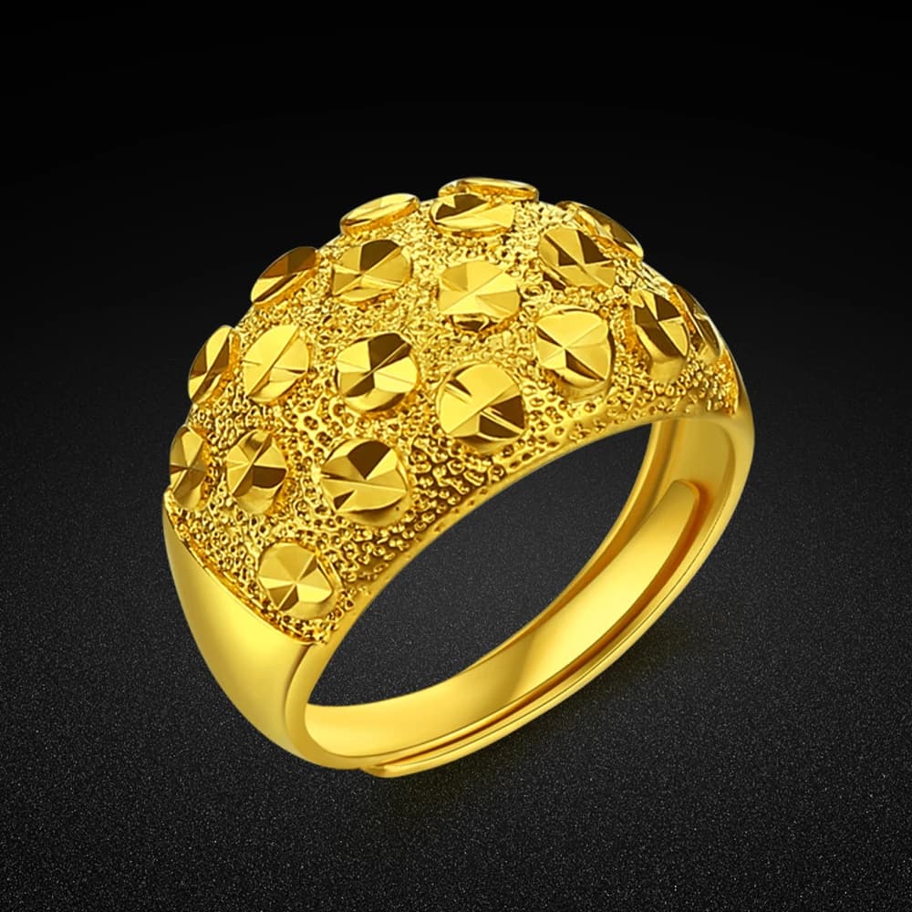 Anello vintage in argento 925 con oro 24k, modello da donna, anello aperto, gioielli di lusso per feste liberamente regolabili