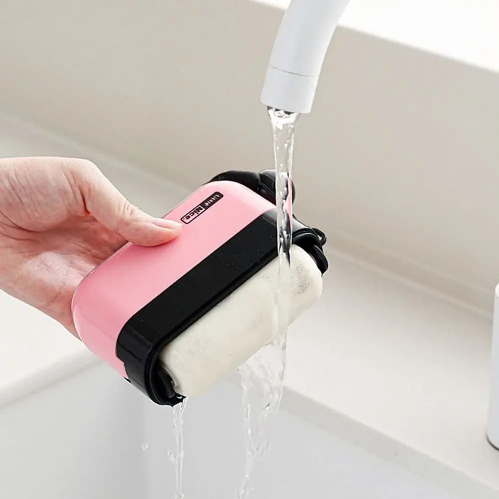 Rullo per lanugine riutilizzabile 2 in 1 Lavabile adesivo forte Rimozione peli di animali domestici Copertura antipolvere con contenitore per capelli Strumento per attaccare i capelli