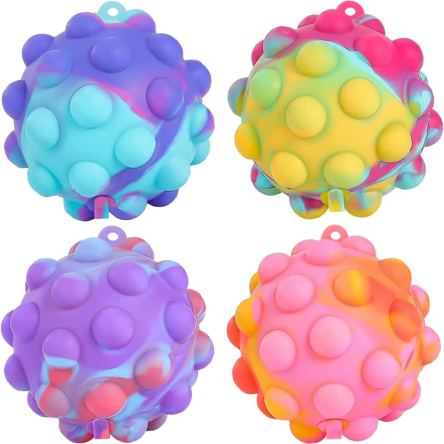 1/2/4PCS Pop Fidget Toys Bulk 3D Palline antistress per bambini Bomboniere Autismo Giocattoli sensoriali Spremere Giocattoli per alleviare lo stress per adulti