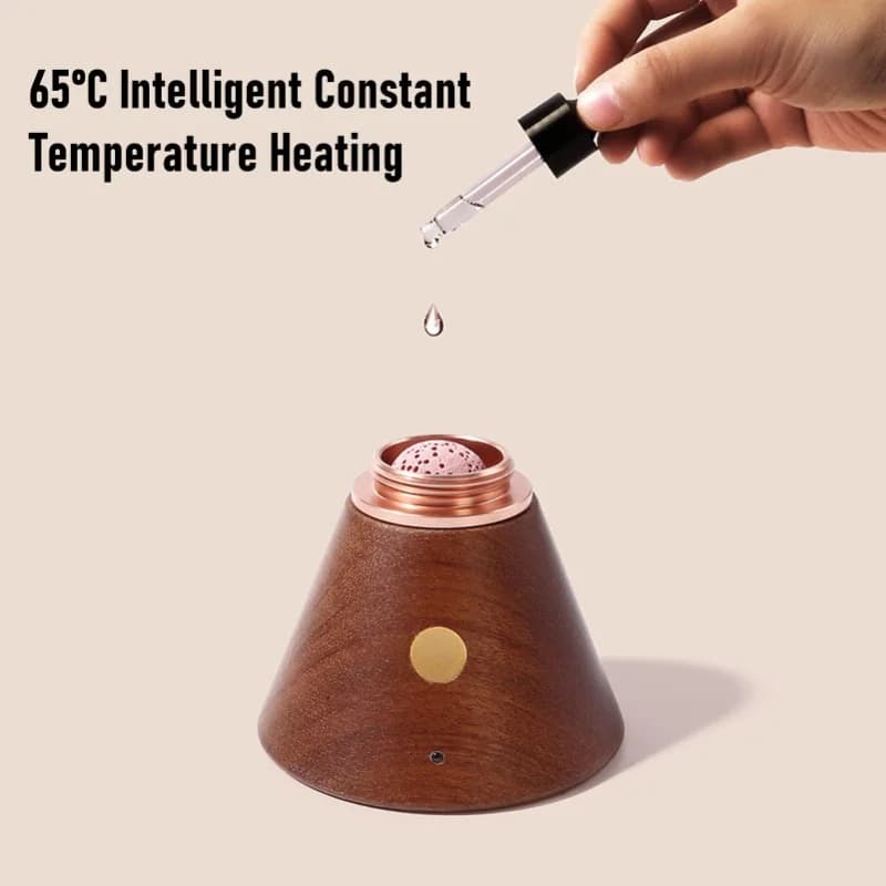 3.5W Waterless Essential Oil Diffuser Wooden Auto Shut Off Scent Diffuser For Home Office Bedroom