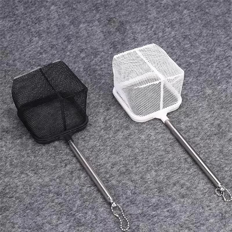 3D Aquarium Small Fish Scoop Telescopic Long-Handle Fishing Net for Catching Fish and Shrimp, Aquarium Net Accessory