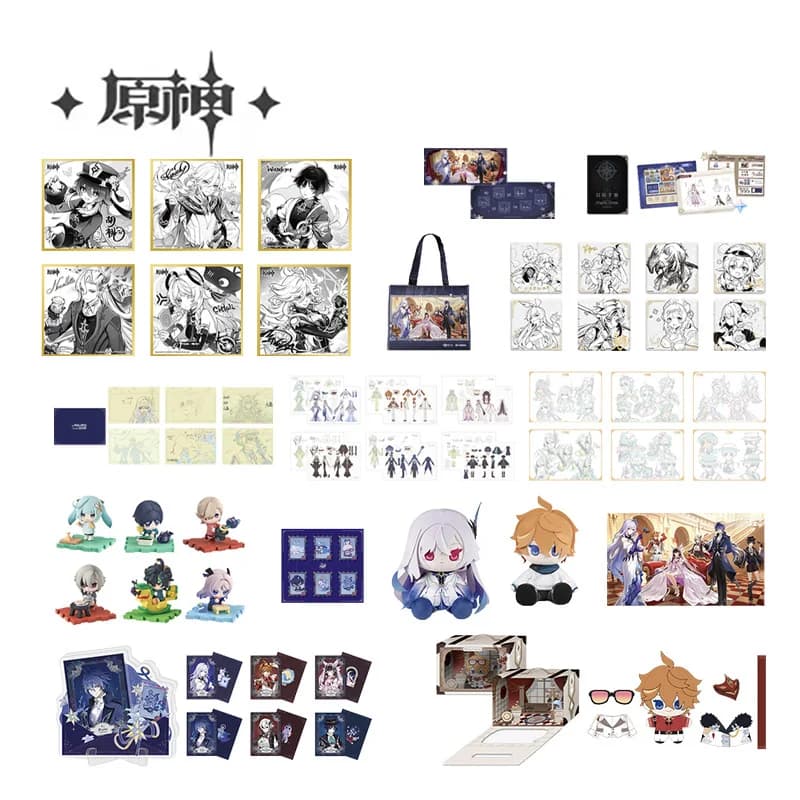 Sunsyea Genshin Impact Merchandise Ufficiale miHoYo Originale 2026 Serie JNH Badge Doll Carta Colorata Wanderer Tartaglia