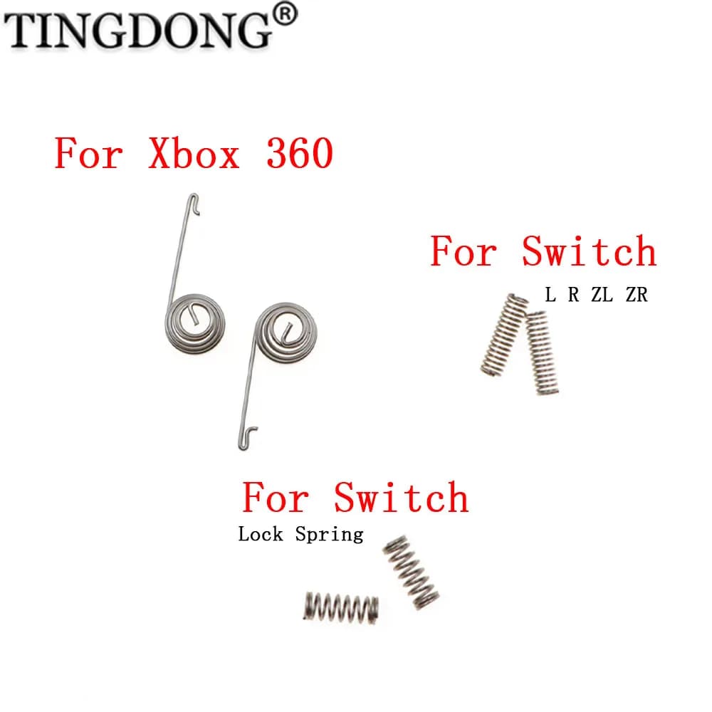 10 pz/set Parti di Riparazione di Ricambio LR Sinistra Destra Supporto Della Batteria A Molla Per XBOX 360 e interruttore Controller Wireless