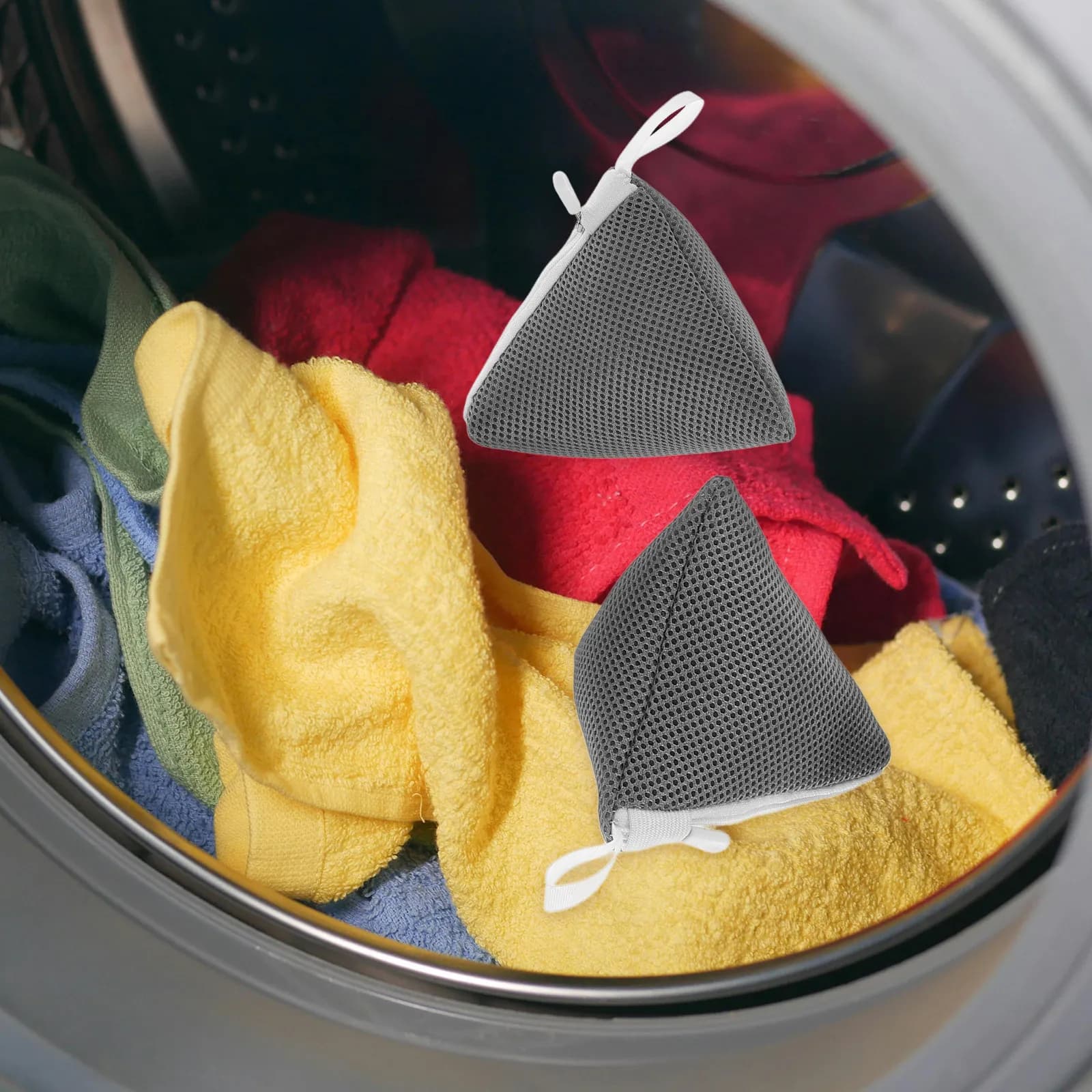 Set di 3 Sacchetti Delicati per Lavanderia, Sacchetti a Rete per Lavatrice, Borsa Protettiva Multifunzionale per Reggiseni, Calzini, Seta, Viaggi