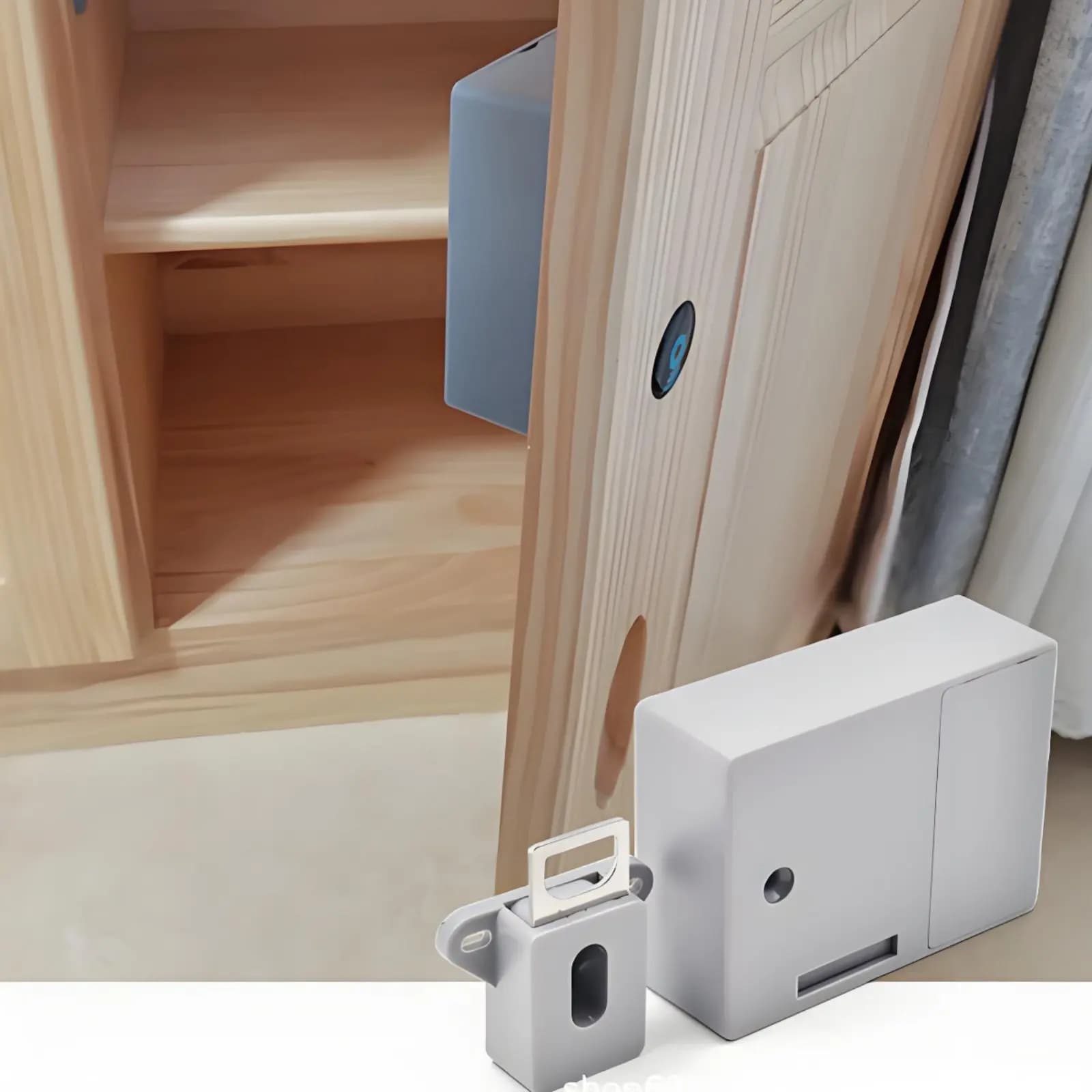Serratura Intelligente per Armadietto Senza Contatto, Apertura con Telefono, Installazione Senza Attrezzi, Resistente ai Bambini, per Ufficio e Cucina
