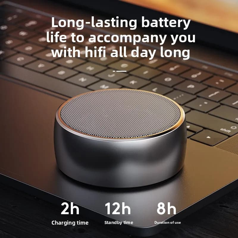 Portable Wireless Mini Bluetooth Speaker Metal Loud Bass Sound Small Alarm Clock MW Audio