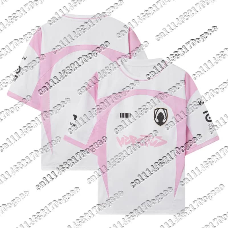 2026 Men Y2K Oversized Short Sleeve Heretics Team E‑Sports Jersey Jersey White Quick Dry Mesh Athletic Top Gamer Fan Sportswear