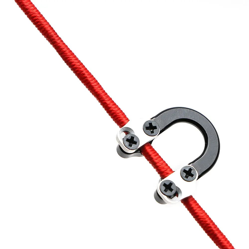 1 set Tiro con l'arco D Loop Arco composto Metallo U Nock D Anello con cacciaviti per tiro all'aperto Caccia Accessori per l'installazione
