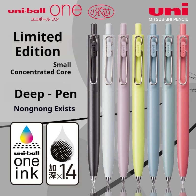 Penne gel Japan uni Signo Small Core F2, colori assortiti 0,38/0,5 mm, basso centro di gravità, scrittura confortevole, penna essenziale per studio e lavoro
