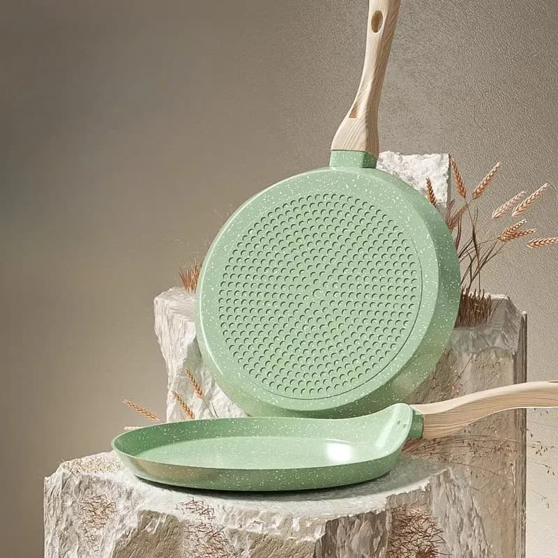 Padella in Stile Giapponese MUJI, Professionale Antiaderente per Crepes e Pancake, Multifunzione per Uova e Dessert