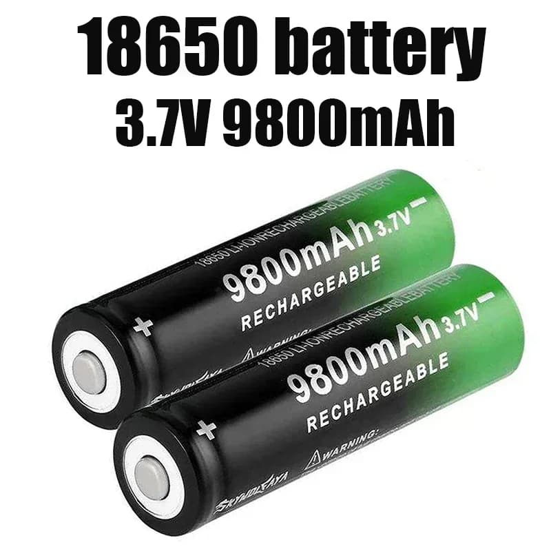 New 18650 Li-Ion Battery 9800mAh Rechargeable Battery 3.7V for LED Flashlight or Electronic Devices Battery