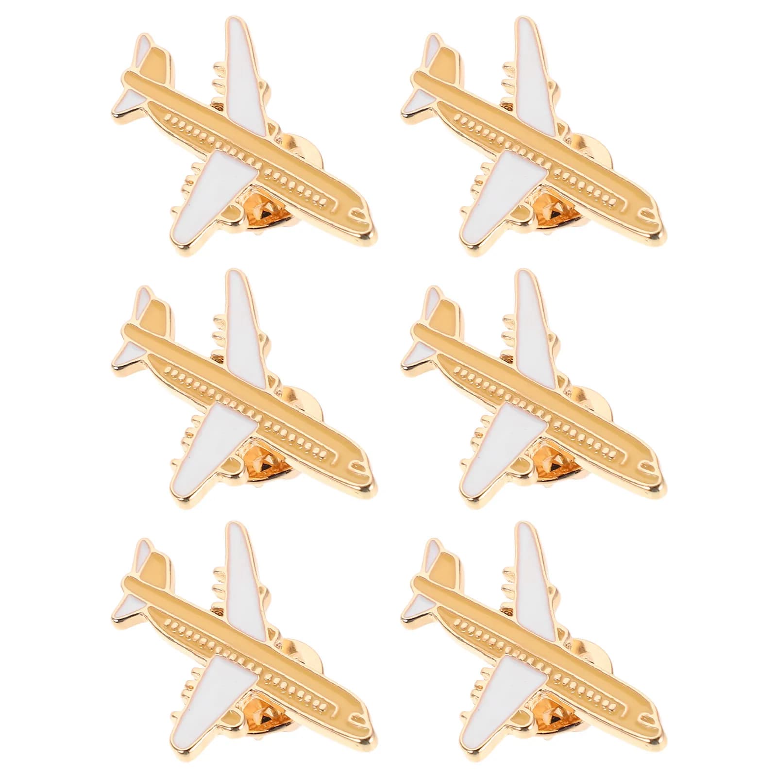 6 Pezzi Spille a Forma di Aeroplano in Smalto, Spille da Bavero per Sciarpe, Giacche, Abiti, Camicie, Borse, Cappelli, Accessori, Compleanno