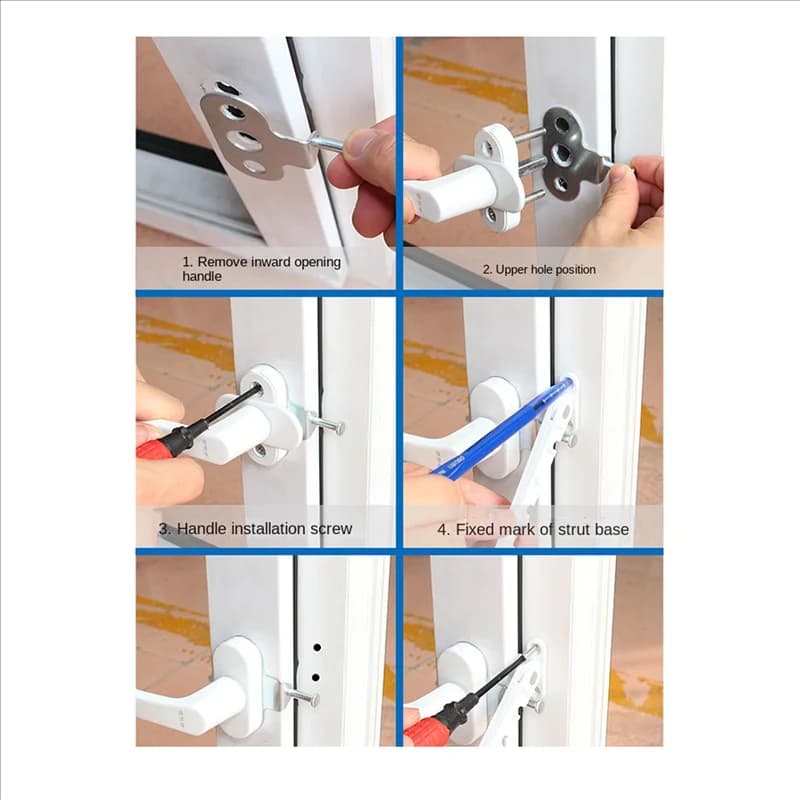 B48A 3X Nuovo Limitatore Finestra Posizione Fermo Fermacorda e ganci Casement Vento Brace Porta di Sicurezza Domestica Finestre Sash Lock Sicurezza dei Bambini