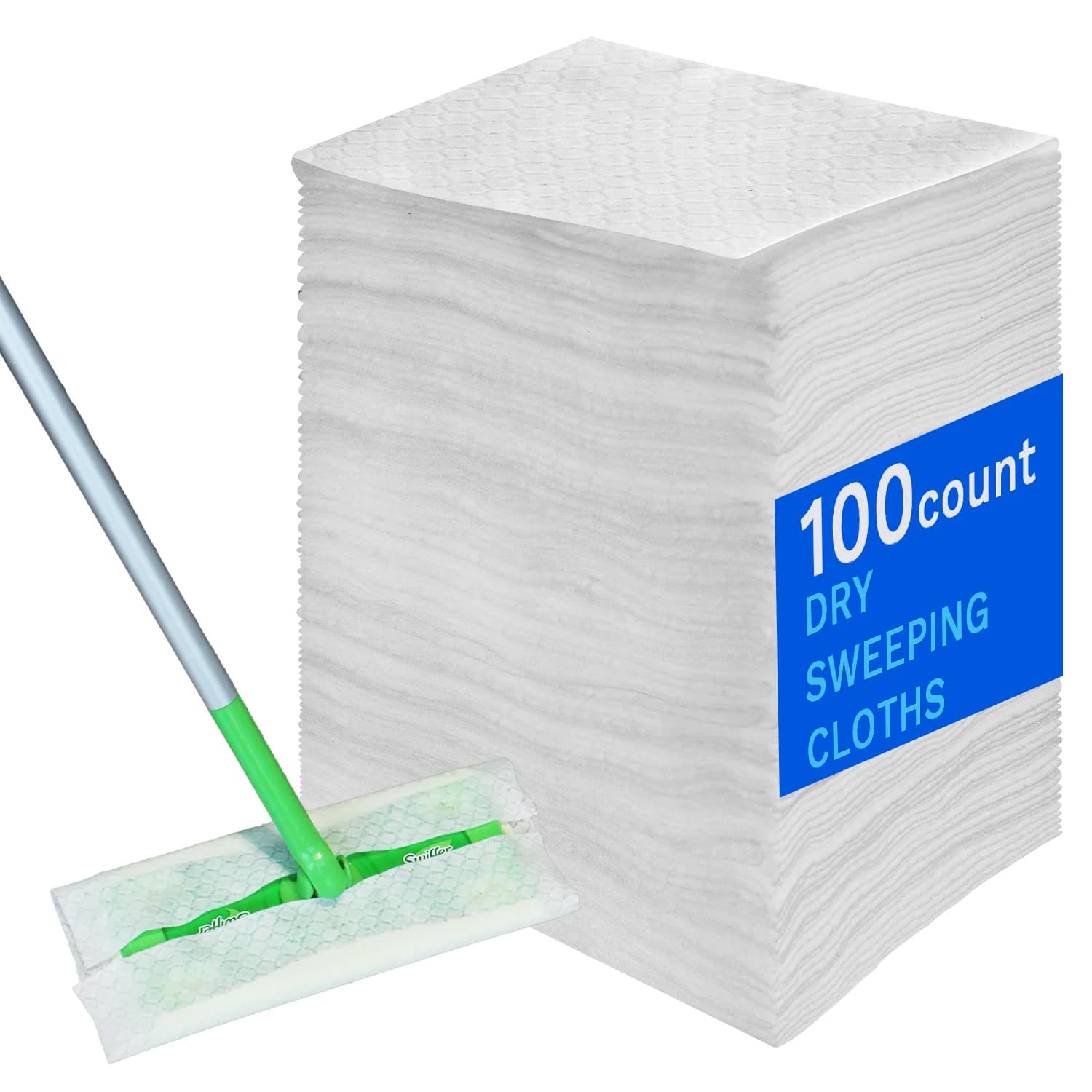 JINYUDOME 100PCS Disposable Electrostatic Dust Mop Pads 8.8x12in Disposable Mop Cloth Swiffer Wet/Dry Mop Floor Cleaning Cloth