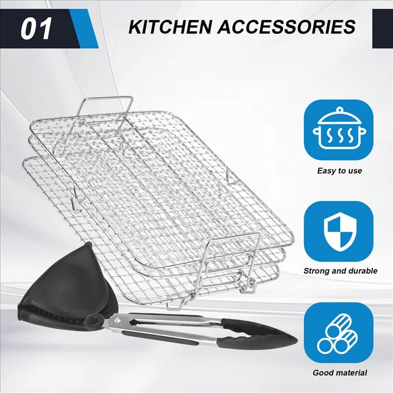 Griglia per friggitrice ad aria per friggitrice ad aria Ninja Foodi Grill XL, griglia per disidratatore multistrato Accessori per friggitrice ad aria per griglia per toast