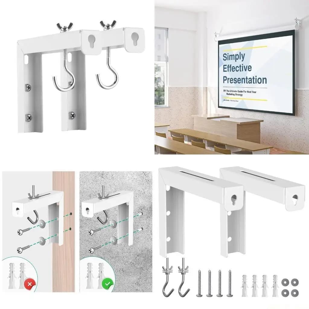 M5TD Schermo per proiettore universale Supporto per schermo per proiettore montato a parete Schermo per proiettore Supporto a L