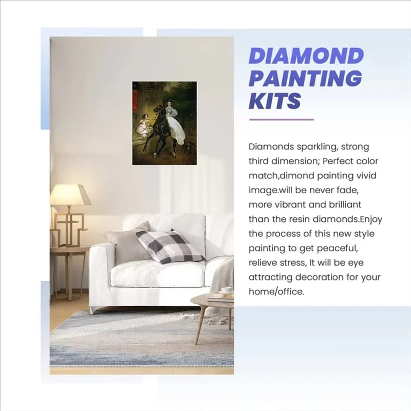 AAAN-Pintura diamante con embroidery diamante rhinestones Classical image completely round (30 x 40 cm) without frame