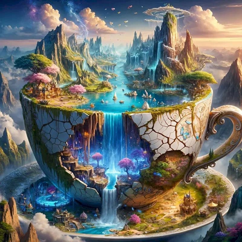 Nabi Diamond Painting Cup Landscape Nabistract DIY Craft For Beginners Waterfall Mosaic Mountain Embroidery Art Home Decor