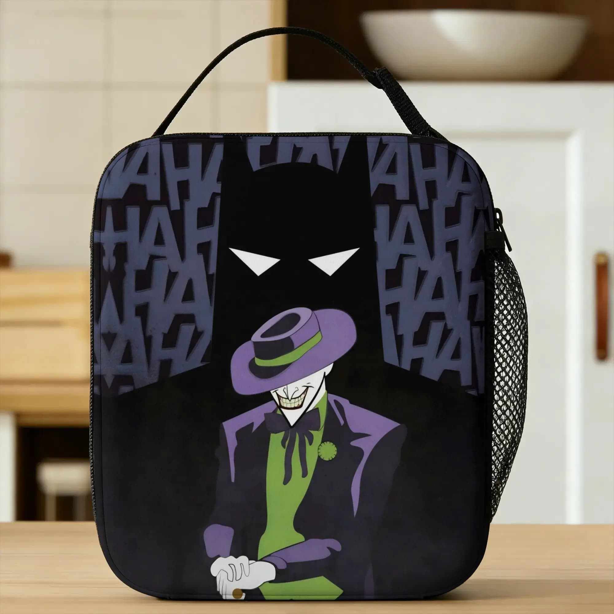 Batmans Black Bat Silhouette Insulated Lunch Bags Large Meal Container Thermal Bag Tote Lunch Box School Picnic Food Handbags