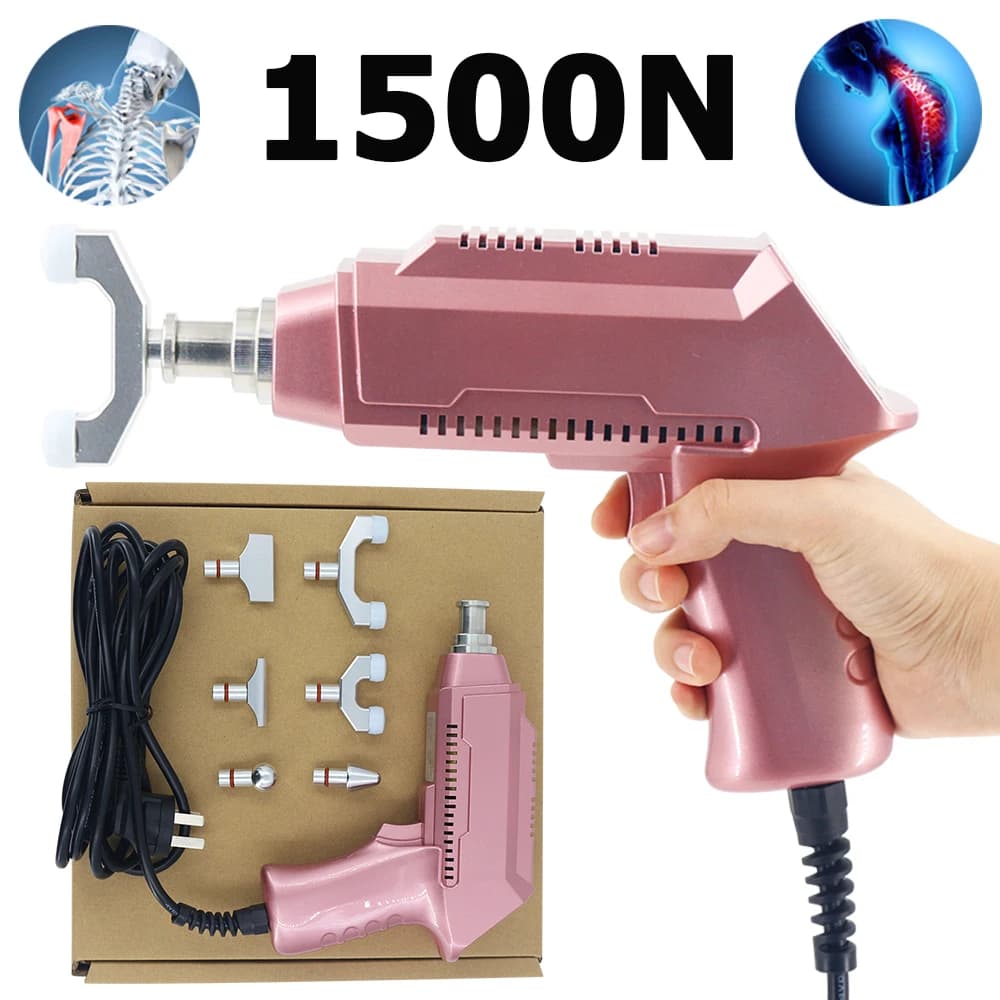 1500N Chiropractic Adjustment Tool, Spinal Correction Electric Gun, Muscular Massage for Physiotherapy