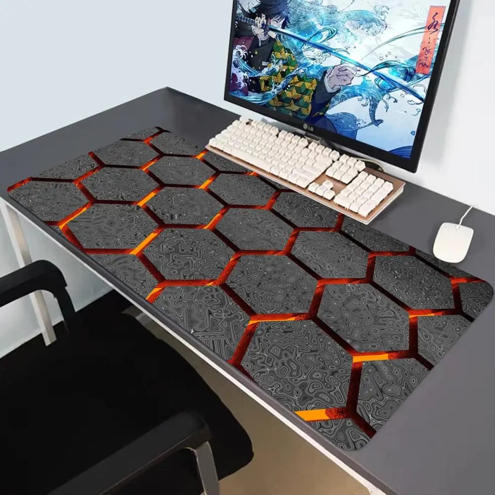 Keyboard Carpets for PC Mouse Mat Locking Cabinet Mausepad Computer Mat Geometric Art Office Accessories Carpet
