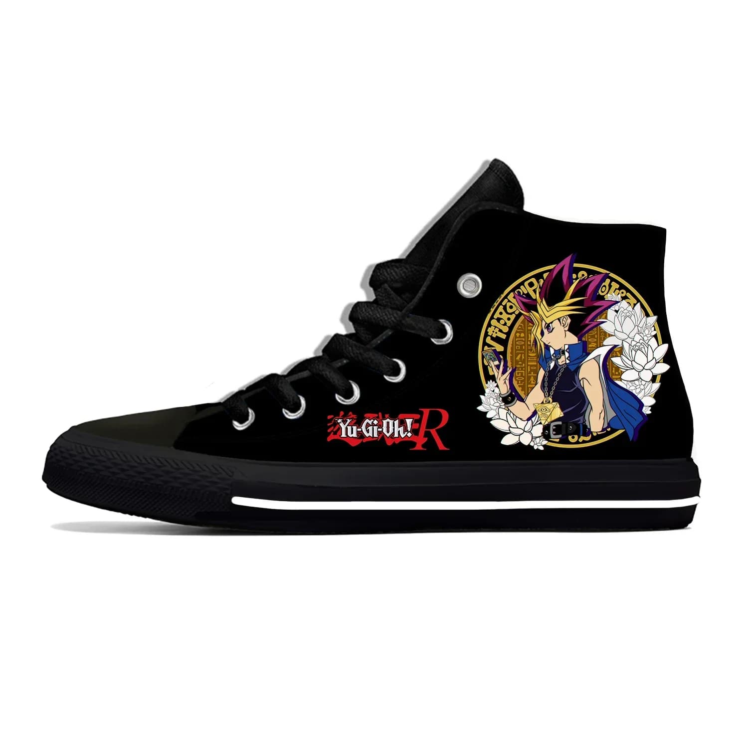 Scarpe da ginnastica casual traspiranti in tela leggera con stampa 3D di Yu-Gi-Oh! per uomo, donna e teenager – Calzature alla moda e di tendenza