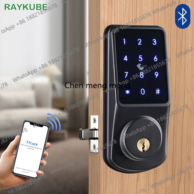 Serratura Elettronica Intelligente F23 con Sblocco Remoto, App TT Lock, Scheda IC per Sicurezza Domestica e Casa Intelligente