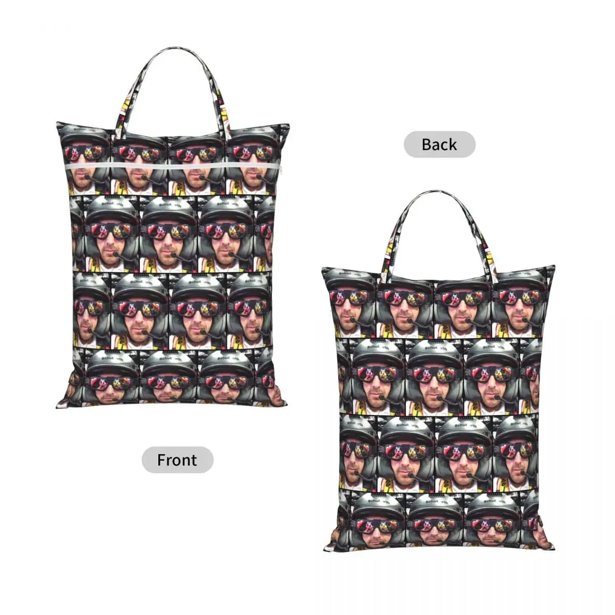 Fernando Alonso Art Travel Laundry Bag Waterproof Reusable Dirty Clothes Pouch Gym Yoga Vacation Washing Basket