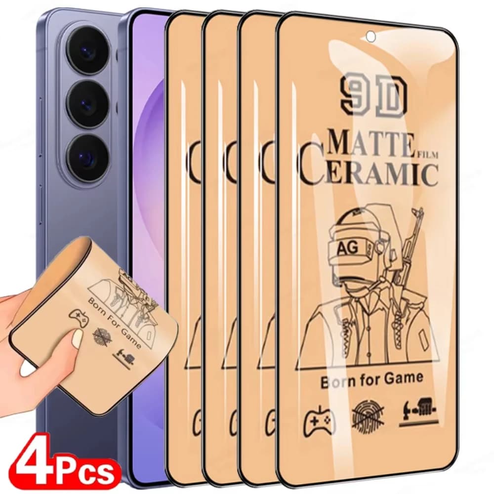 4PCS Pellicola in ceramica opaca per Samsung Galaxy S26 S25 S24 Ultra S23 S22 S21 Plus S20 FE Protezioni per schermo traslucide a copertura totale